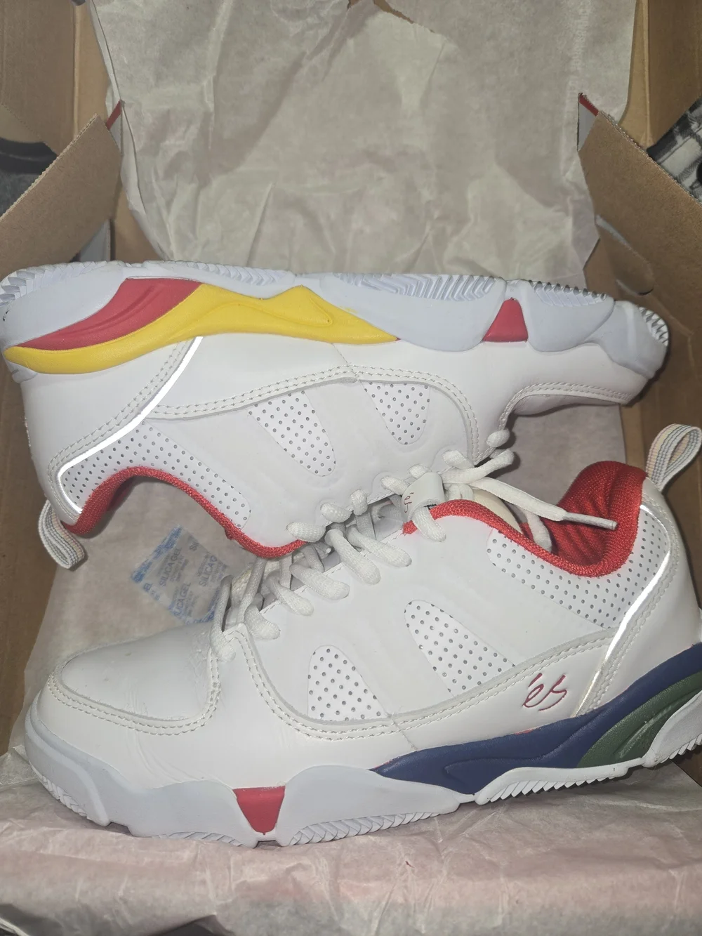 éS Silo shoes White Red Blue Yellow